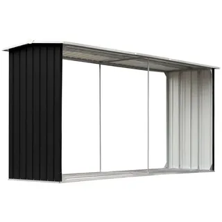 vidaXL Brennholzlager Verzinkter Stahl 330 x 92 x 153 cm Braun