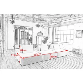 KAWOLA Modulsofa WIOLO SOFT 3 Module 3 Rückenkissen Cord