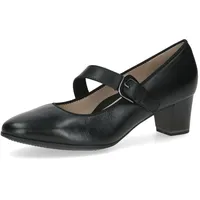 CAPRICE Pumps aus Leder mit Riemen, Schwarz 40 EU