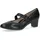 CAPRICE Pumps aus Leder mit Riemen, Schwarz 40 EU
