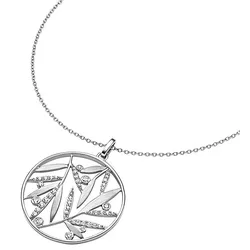 Viventy 785292 Damen-Kette Silber 925 Blätter Zirkonias