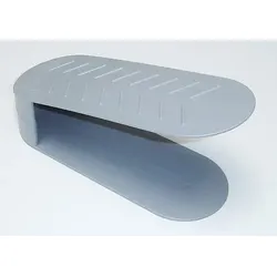 Schuhregal RUCO "(Schuhstapler)", silber (silberfarben), B:10cm H:12,5cm T:25,5cm, Kunststoff, Regale, Kunststoff, schafft Platz und Ordnung
