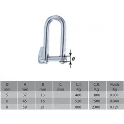 Schneller Schäkel aus Edelstahl - WICHARD 6 MM