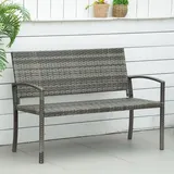Outsunny Gartenbank 122 x 60 x 85 cm Grau
