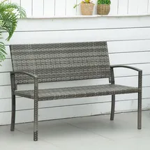 Outsunny Gartenbank 122 x 60 x 85 cm Grau