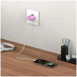 OEM Tech-protect Nca20 Pd 20w Qc3.0 Usb-a / Usb-c Wandladegerät – Pink