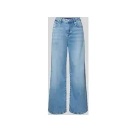 Raffaello Rossi Wide Leg Jeans mit Gürtel Modell Sventy Dunkelblau, 34