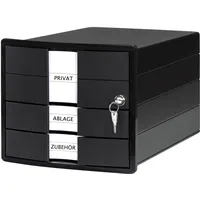 HAN Schubladenbox Impuls 28 x 36,7 x 23,5 cm 3-tlg. schwarz