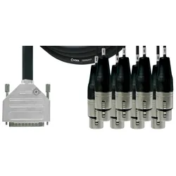 Cordial INTRO CCFD 3 DFT - 3,0 m, D-Sub / 8 x XLR female 3-polig Tascam-Belegung