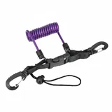 Gralara Tauchkamera-Lanyard Federstahl Tauch-Spiralseil Spiralform Sicherungsleine für Taucher, Transparentes Lila