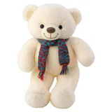 LeanToys Lean Plüsch Maskottchen Knuddeliger Teddybär 55 cm Weiß