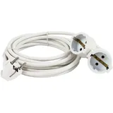 REV Ritter REV Verlängerungskabel mit Doppelkupplung, Verlängerung 3m, 3680W, Weiss
