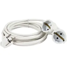 REV Ritter REV Verlängerungskabel mit Doppelkupplung, Verlängerung 3m, 3680W, Weiss