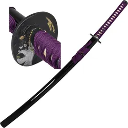 Katana Schwert Purple mit Damastklinge
