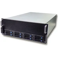 Fantec SRC-4080X08 4HE 8xSAS&SATA ohne NT 8x3,5"/2.5"+2x2.5 intern HDD/SSD,