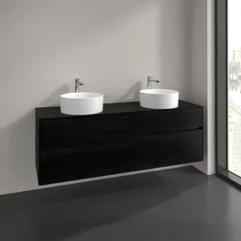 Villeroy & Boch Waschtischunterschrank 4 Auszüge 160 x 54,8 x 50 cm Schwarz