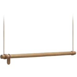 Lind DNA - Swing Hängegarderobe L (110 cm), Eiche natur / Leder natur