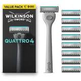 Wilkinson Quattro 4 Precision Rasierer + 9 Klingen