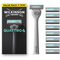 Wilkinson Quattro 4 Precision Rasierer + 9 Klingen