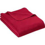 Erwin Müller Baumwolle Wohndecke in rot | Gr.: 150 x 200 cm