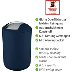 WENKO Schwingdeckeleimer Mod. Brasil Dunkelblau L