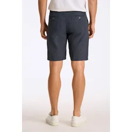 Lindbergh Shorts LINDBERGH, Herren, Gr. L, N-Gr, blau (navy), Web, Obermaterial: 55% Baumwolle, 45% Leinen, unifarben, regular fit kniefrei, Hosen Shorts, Sommerhose mit Taschen