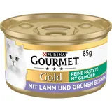 Gourmet PURINA GOURMET Gold Feine Pastete Mit Gemüse Katzenfutter Nass, Mit Lamm