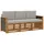 vidaXL Gartenlounge-Set 3-tlg. grau/braun