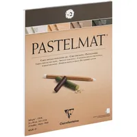 Clairefontaine Pastelmat Zeichenblock 12 Blatt 24 x 30 cm 360 g braun/weiß