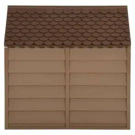 vidaXL Hundehütte 71 x 71,5 x 68 cm Kunststoff Braun