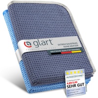 Glart 47Tb 2er Set Auto Trockentuch - 70x40 cm blau, Mikrofasertücher auch für Fensterputzer