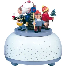 KWO Spieldose Winterkinder 12 cm mehrfarbig