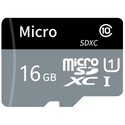 TF-Karte, große Kapazität, Micro-SD-Karte, 16 GB, U1, Klasse 10, TF-Karte, Hochgeschwindigkeits-Speicherkarte für Mobilgeräte 16GB schwarz grau