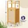 CASARIA Badregal mit Wäschekorb Bambus Holz 95x40x30cm Badezimmerregal 2 Ablagen 1x