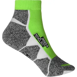 James & Nicholson Sneaker Socken - James - Nicholson Bright-Green/White 39-41"