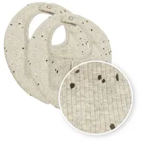 Meyco Bandana-Lätzchen 2er-Pack Rib Mini Spot sand melange