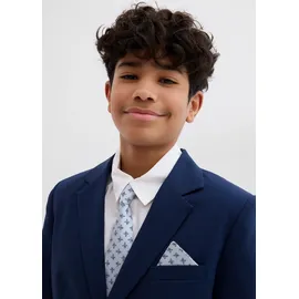 bonprix Anzug mit Hemd und Krawatte (4tlg. Set), blau, Gr.176, Festliches vierteiliges Jungen-Set bestehend aus Anzug, Hemd (Slim Fit) und Krawatte, Hemd: 100% Baumwolle