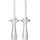 Georg Jensen Kerzenständer-Set Bloom Botanica Edelstahl Silber/Weiß