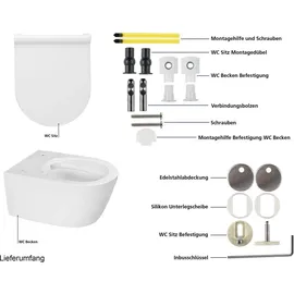 VILSTEIN Hänge WC mit WC-Sitz Weiß
