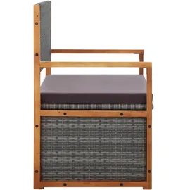 vidaXL Bank 115 x 56 x 110 cm Grau