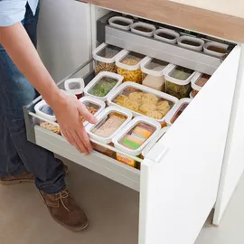 Emsa Optima rechteckig transparent 0,45 l 5-teiliges Set