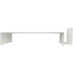 Platzsparender Schreibtisch-PC-Monitorständer DeskUp + Dokumentenhalter - 68x15h cm - Farbe: Weiß