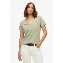 Superdry Studios Slub Emb Vee Grün XL