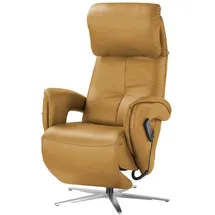 Hukla Relaxsessel Pierre Leder 75 x 126 x 177 cm Gelb elektrisch