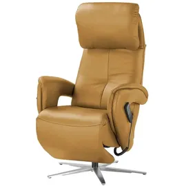 Hukla Relaxsessel Pierre Leder 75 x 126 x 177 cm Gelb elektrisch