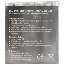 EGB Mini-Lichterkette LED 3 m Warmweiß