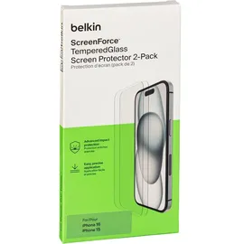 Belkin Tempered Glass für iPhone 16/15