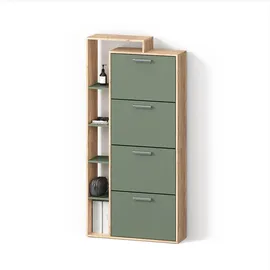 livinity® Ortello 80 x 166,1 x 24,2 cm 4 Fächer / grün