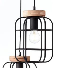 Brilliant Gwen 3-flg. Ø 42 cm zylinderförmig schwarz/antik Holz