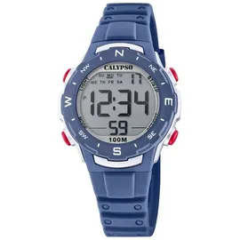 Calypso K5801/5 35 mm Kunststoffgehäuse Blau Silikonarmband Blau